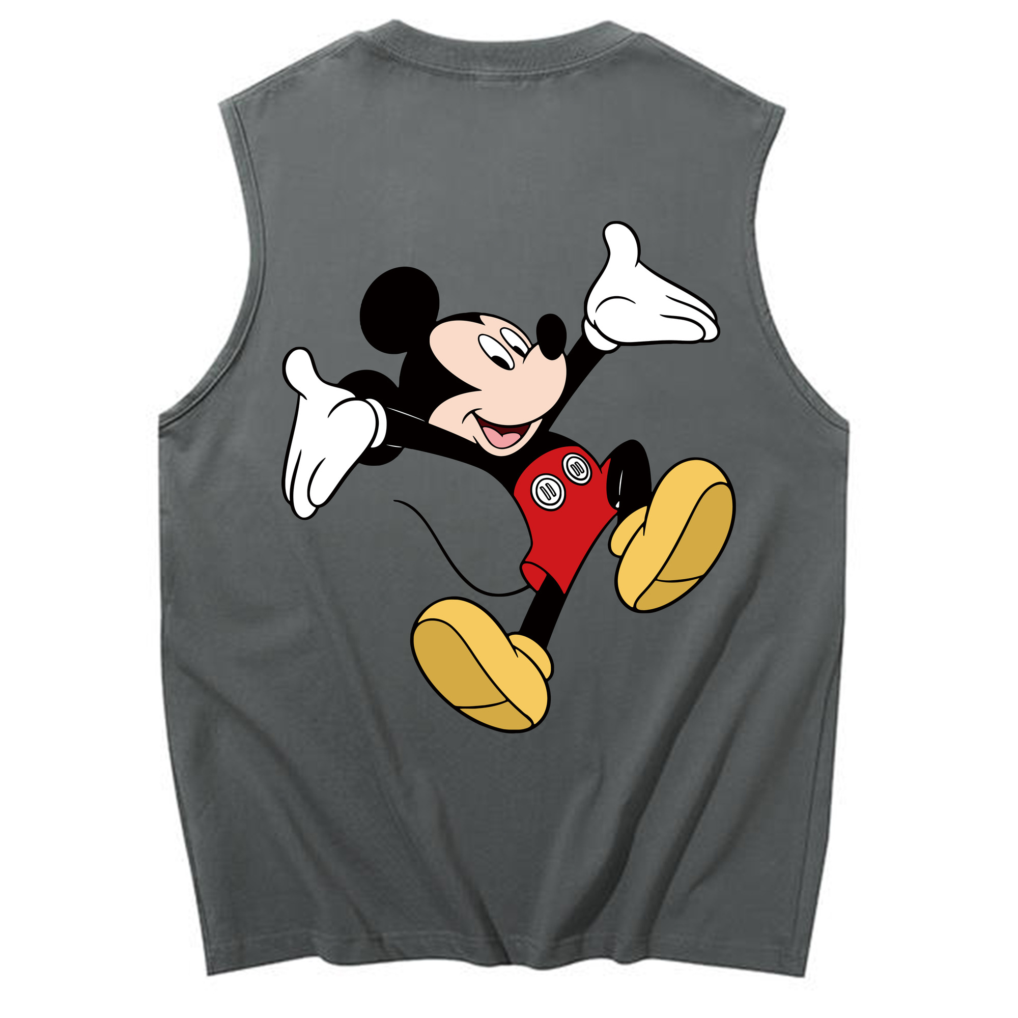 ミッキーマウス Mickey Mouse コットン100％タンクトップ（背面プリント）